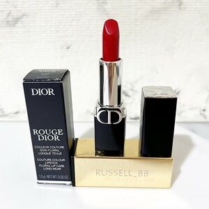Dior Rouge Lipstick Color 999 Red Satin • Travel Size